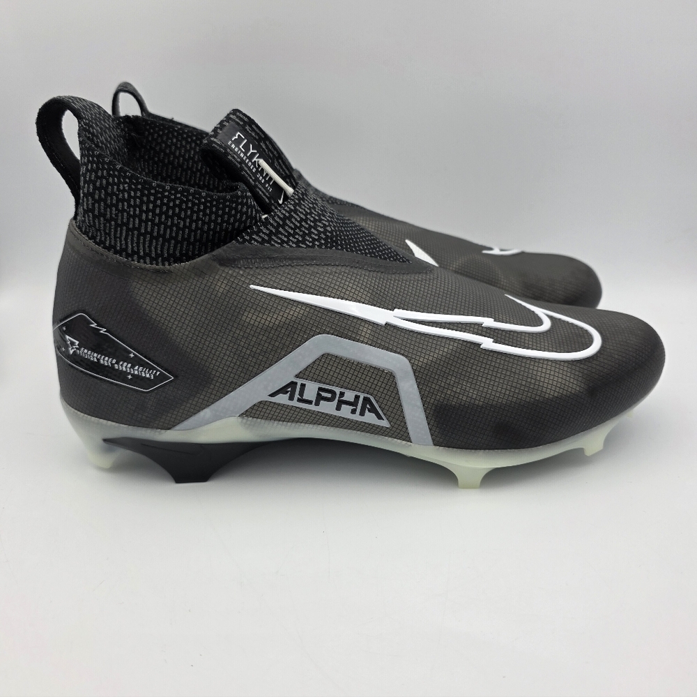 Nike Alpha Menace Elite 3 'Black Iron Grey' Football Cleats Men's Size 13